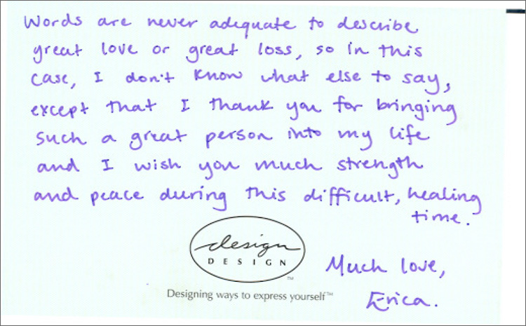 Card from Erica
